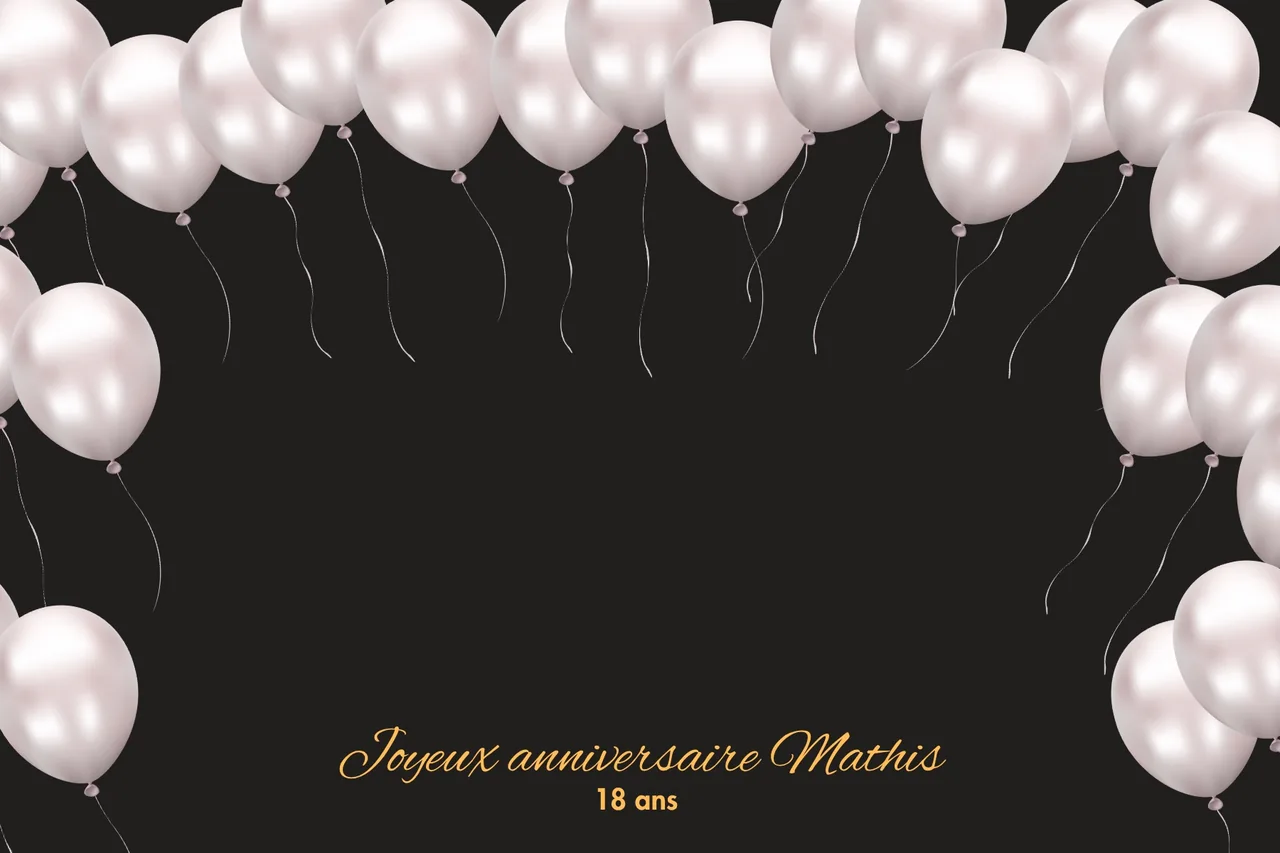 Fond ballons dorés &mdash; Anniversaire festif