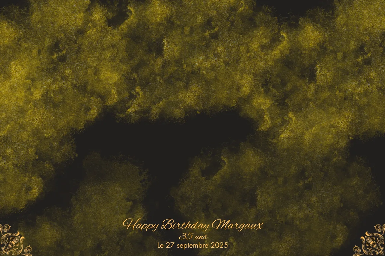 Fond aquarelle or et noir &mdash; Anniversaire luxe